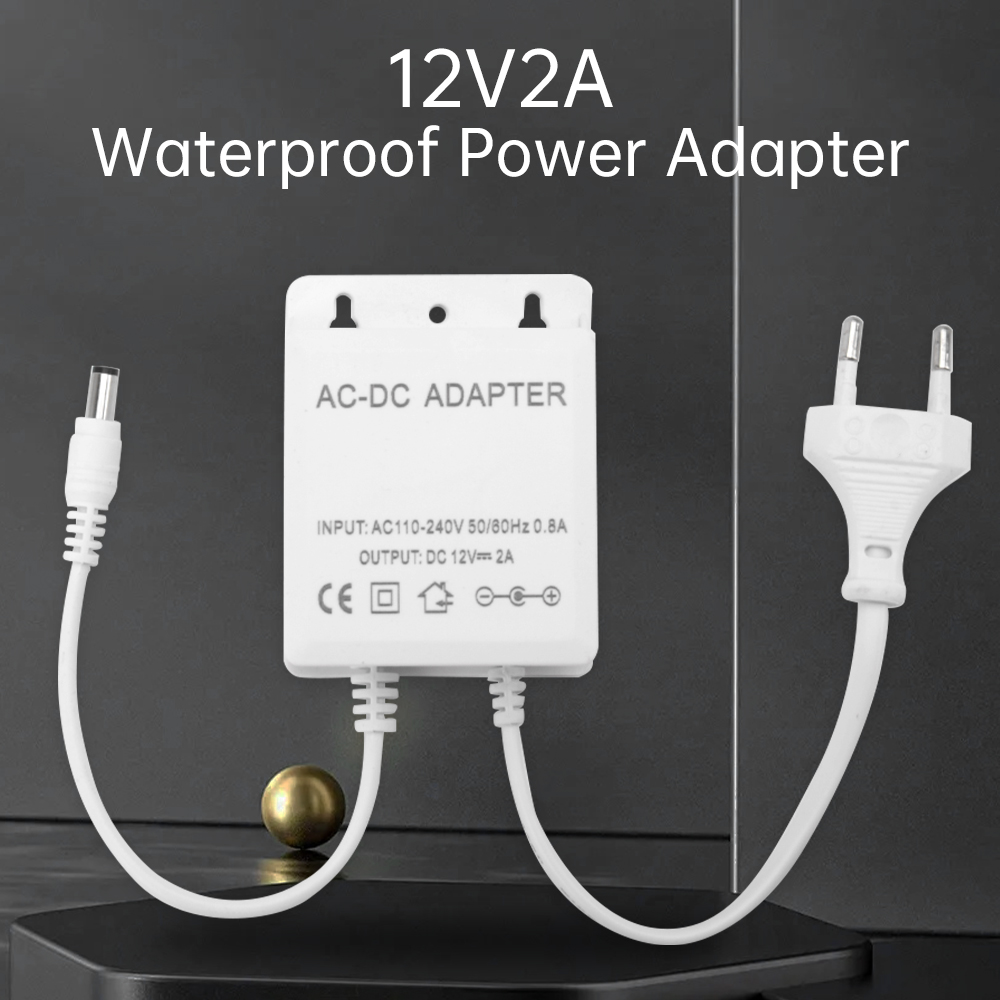 Outdoor Lighting Socket - DC12V 2A الاتحاد الأوروبي محول القابس