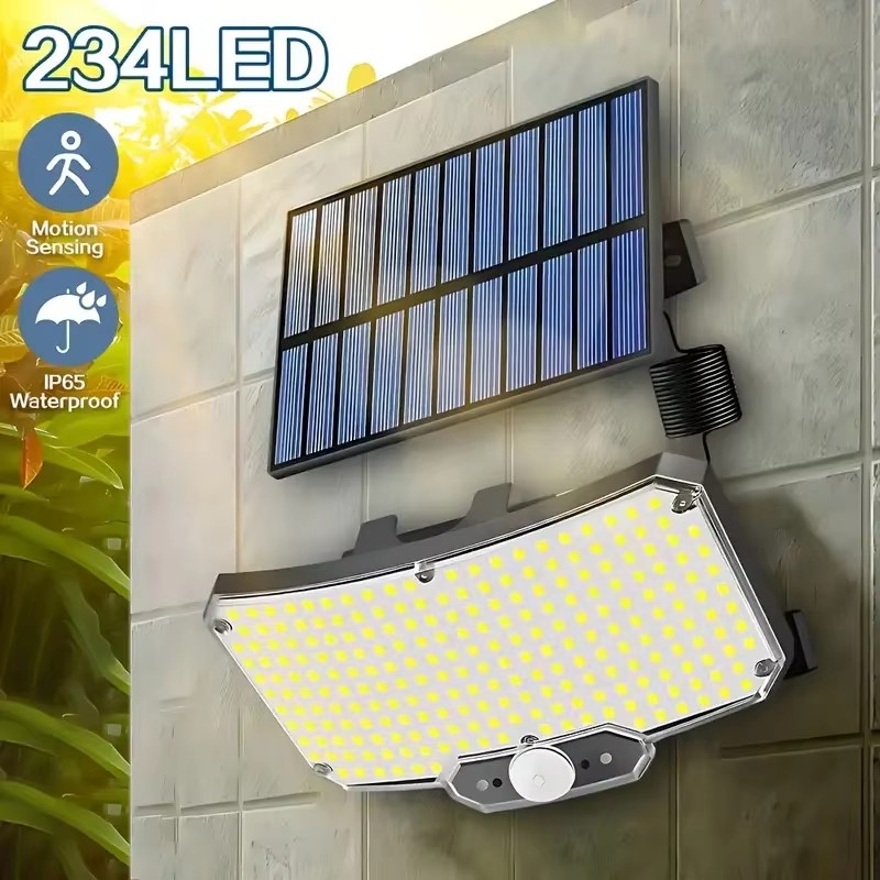 Outdoor Lighting With Motion Sensor - مصباح شمسي خارجي بـ 234 مصباح