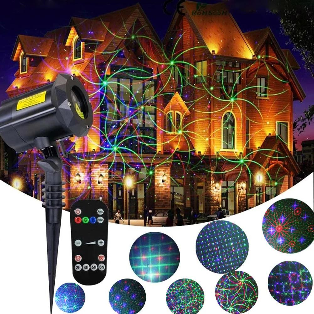 Outdoor Lighting For Front Of House - عيد الميلاد ضوء الليزر في الهواء