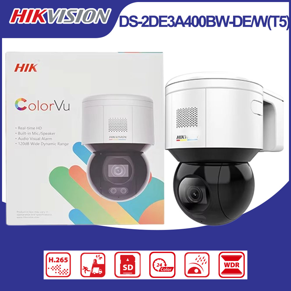 Outdoor Lighting Mains Powered - كاميرا Hikvision DS-2DE3A400BW-DE/W(T5) 4MP ColorVu Wi‑Fi