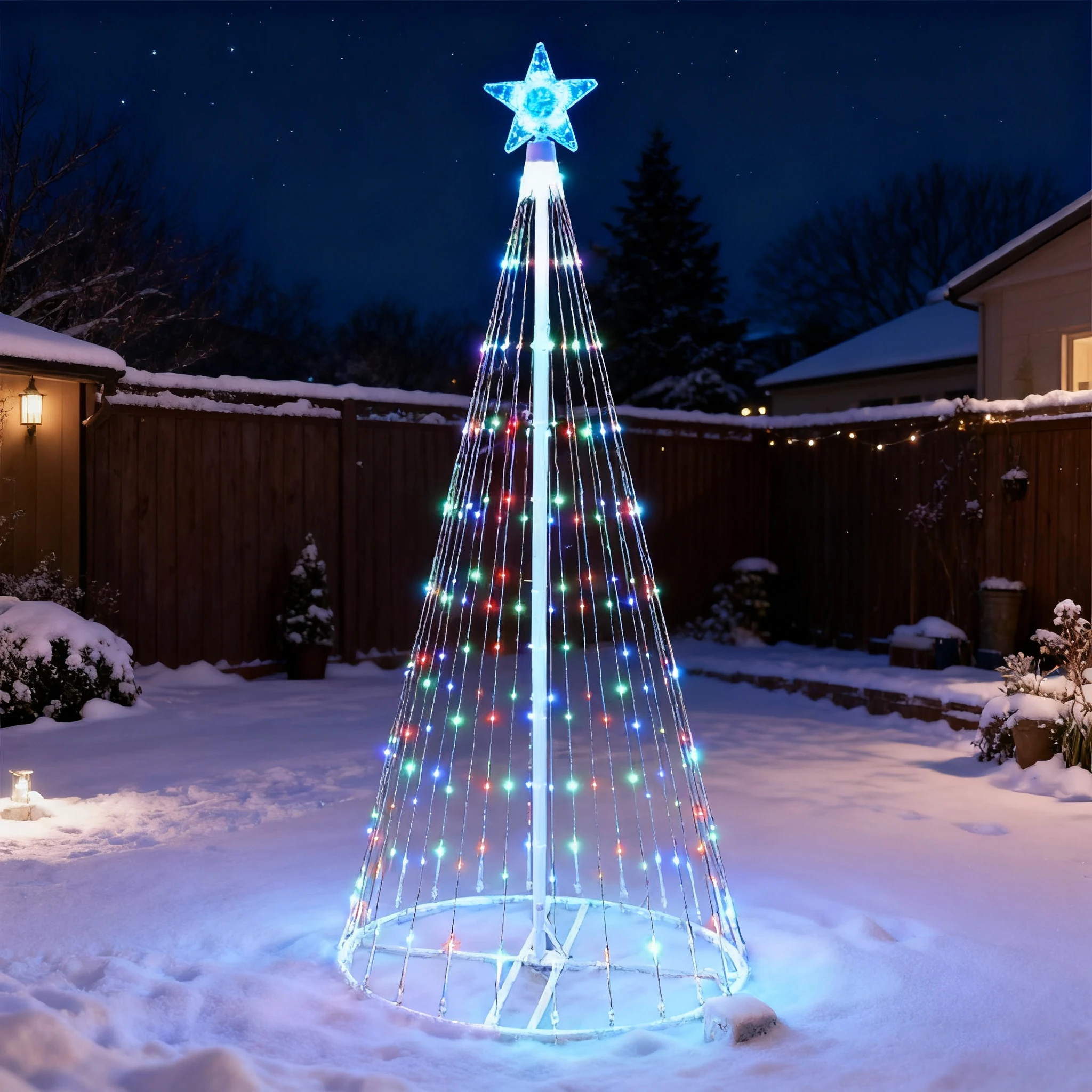 تعمل بالطاقة الشمسية LED شلال  - مراجعة Solar Fairy String وسعره