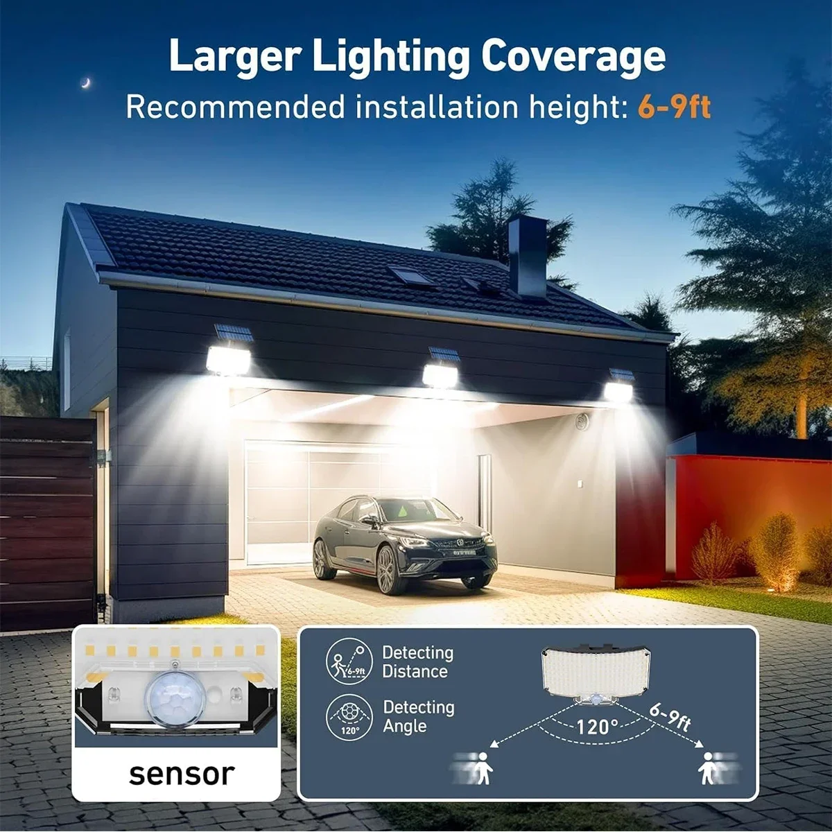 مصباح شمسي خارجي بـ 234 مصباح  - مراجعة Outdoor Lighting With Motion Sensor وسعره