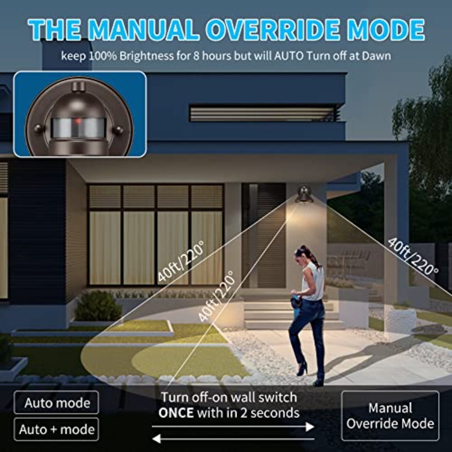مجموعة من 2 مصباح جداري خارجي  - مراجعة Outdoor Lighting With Motion Sensor وسعره