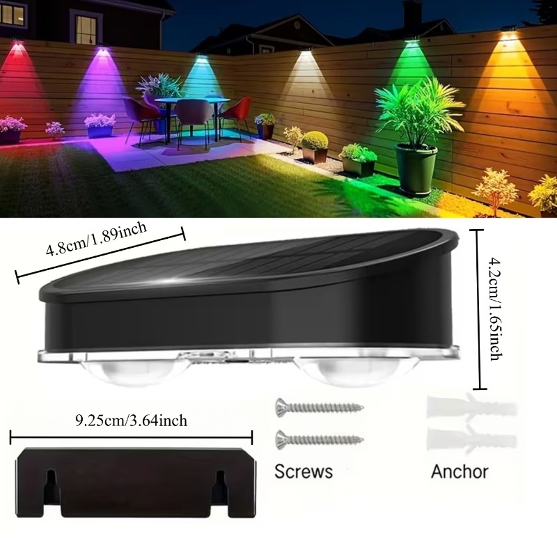 مصباح سياج شمسي RGB بدرجة حماي - مراجعة Outdoor Lighting Amazon وسعره
