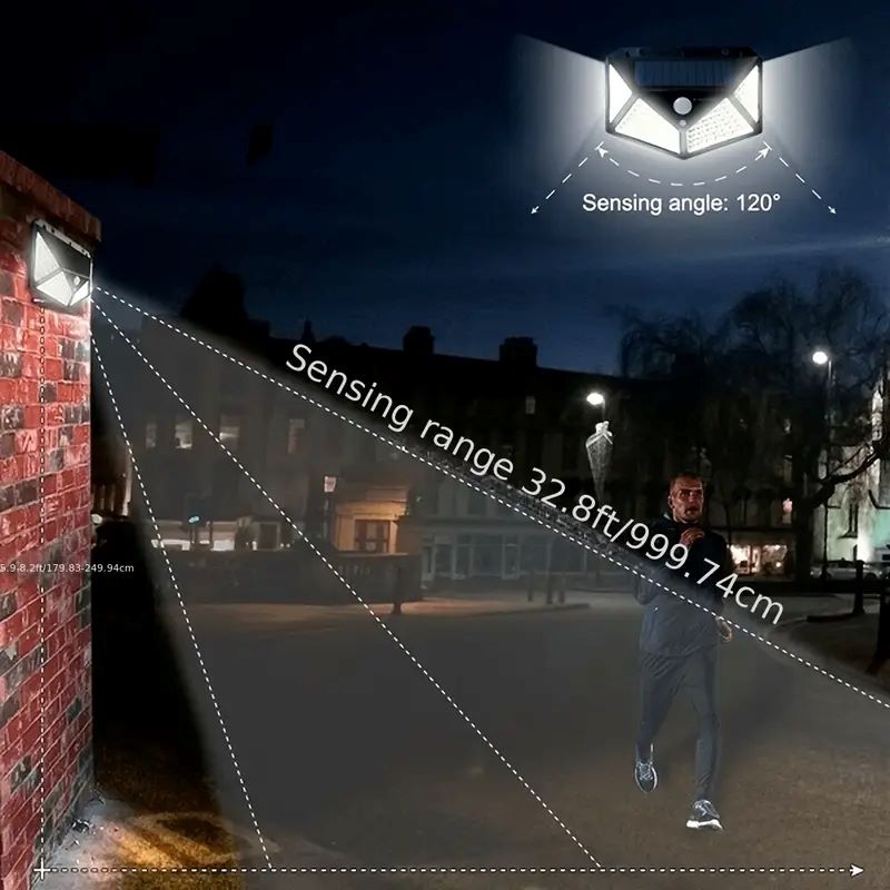 مصباح حديقة شمسي خارجي بـ 100  - مراجعة Outdoor Lighting With Motion Sensor وسعره
