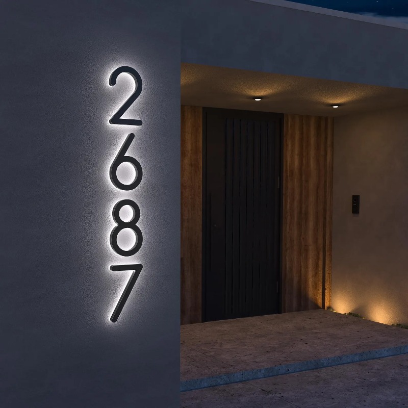 أرقام منزل حديثة LED، علامة رق - مراجعة Outdoor Lighting For Front Of House وسعره