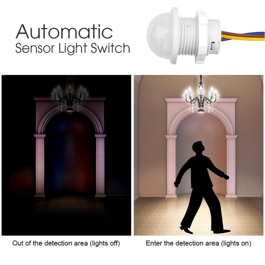 مفتاح ذكي بمستشعر حركة PIR للا - مراجعة Outdoor Lighting With Motion Sensor وسعره
